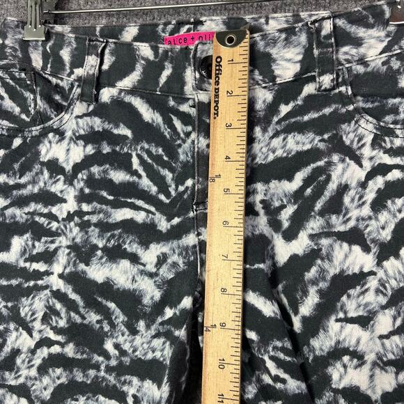 Alice And Olivia Animal Print Skinny‎ Jeans Zebra Size 8 - Picture 6 of 10